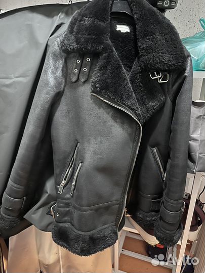 Дубленка короткая черная warehouse 10 uk