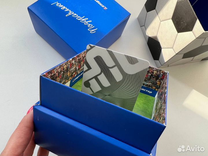 Подарочная коробка футбольный куб спорт мастер