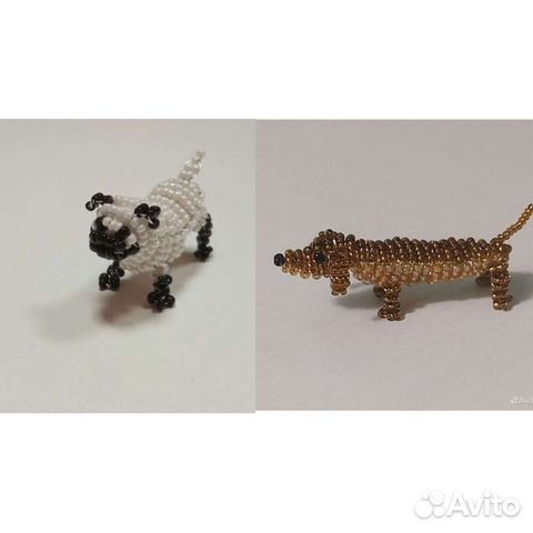 Мопс/Такса из бисера