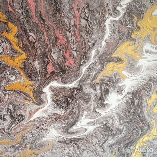 Картина в технике fluid ART