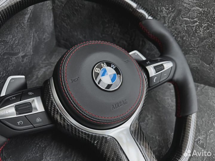 Рули BMW F серии. Строчка, подогрев, карбон Арт А156647832