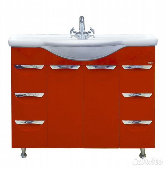 Тумба под раковину Misty п-жас01105-0416я Красная