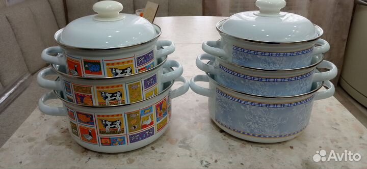 Кастрюля эмалированная