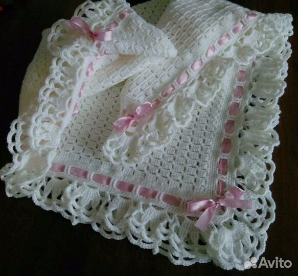Пледы детские крючком
