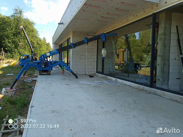 Мини кран паук с присоской для стекла