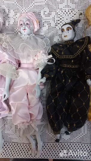 Куклы-арлекины из керамической глазури