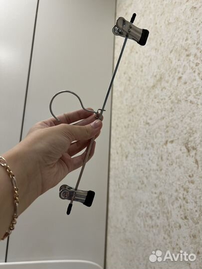 Вешалки плечики для брюк с прищепками