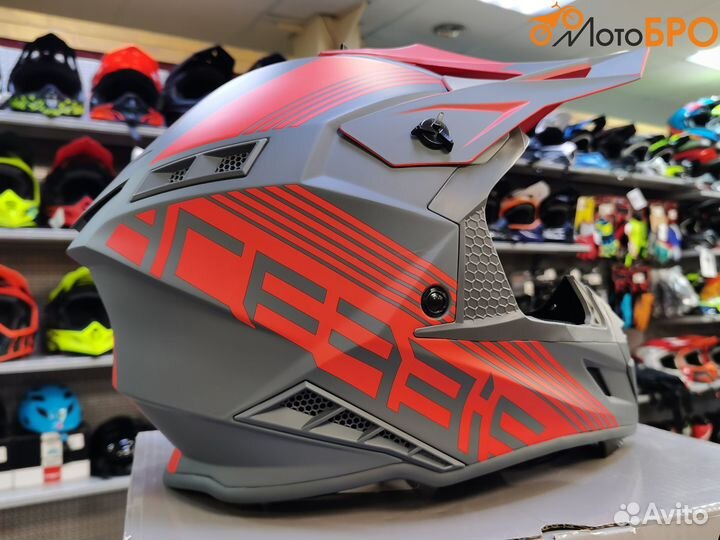 Шлем кроссовый Acerbis X-track Grey/Red