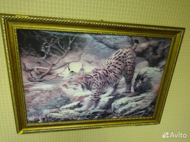 Голографическая картина Рысь 48*68 см
