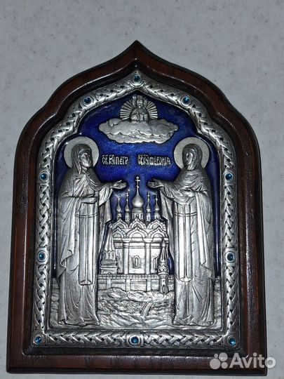 Икона с эмалью