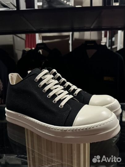 Rick Owens Drkshdw Ramones Canvas Low NEW