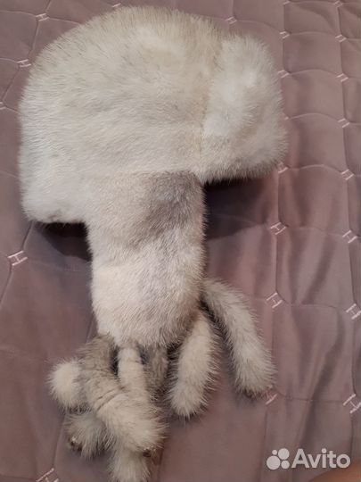 Шапка ушанка норковая женская