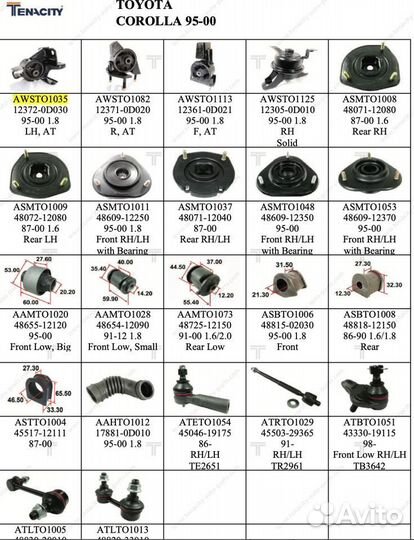 Опора двигателя Toyota Corolla Carina