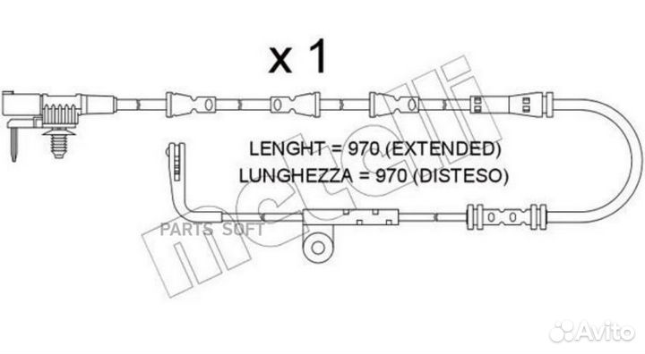 Metelli SU.388 Датчик износа тормозных колодок