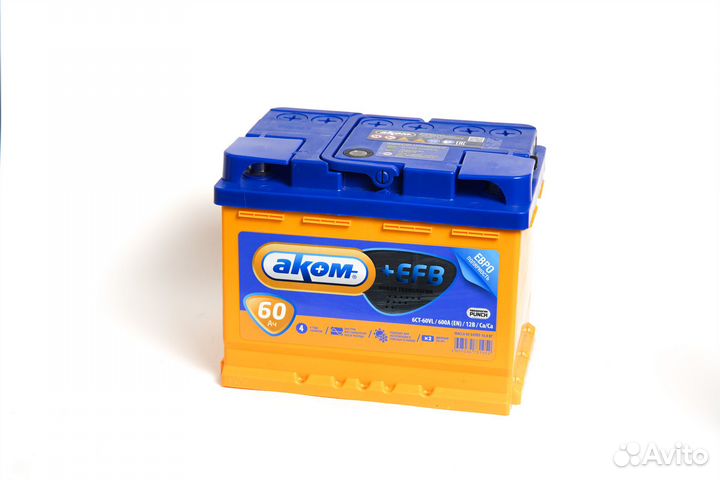 Аккумулятор аком EFB 60Ah