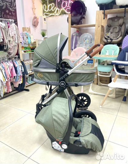 Коляска 3в1 Новая качество (компактная)