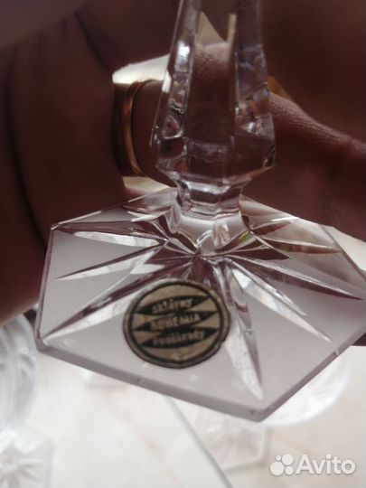 Хрустальные бокалы, креманки Чехия