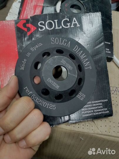 Чашка алмазная двухрядная (125х22.23 мм) Solga