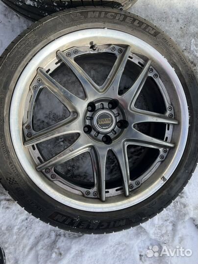 Комплект шин volk rays r-19 с резиной michelin