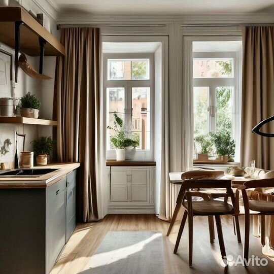 Шторы темно-бежевые 400*270