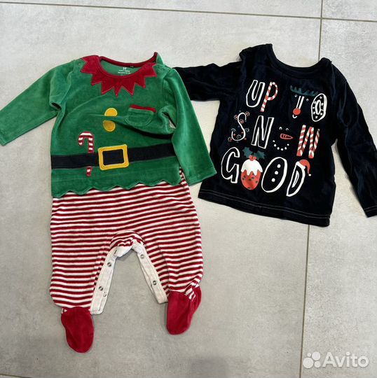 Новогодний костюм для мальчика 6-9 месяцев