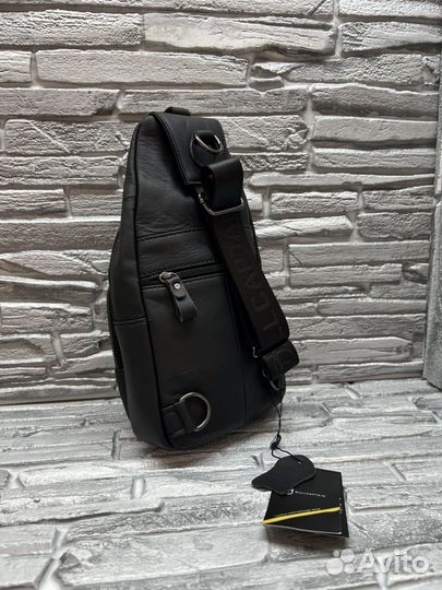 Нагрудная сумка через плечо кожа