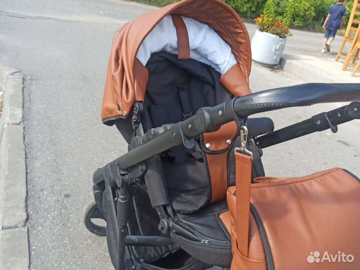 Коляска 2 в 1 эко кожа
