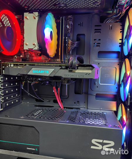 Игровой пк Ryzen 5/16Gb/GTX 1660 Super/SSD+HDD