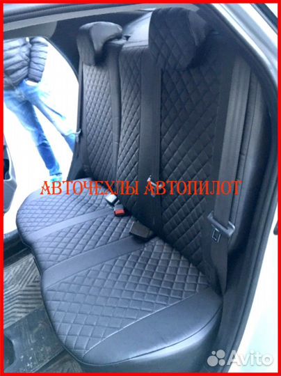 Чехлы Автопилот Hyundai Sonata из экокожи чёрные