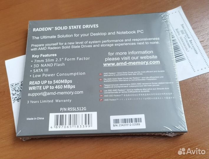 SSD диск Apacer AS350X 512 Gb SATA 3