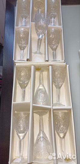 Хрустальные рюмки и стаканы СССР