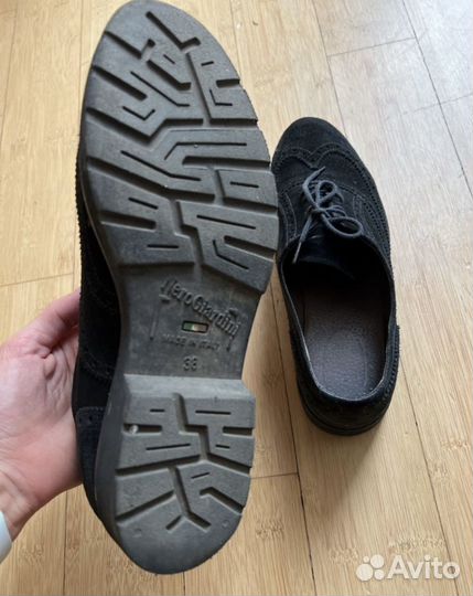 Полуботинки замшевые р.38