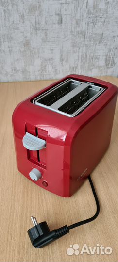 Тостер Bosch CompactClass TAT3A014, красный