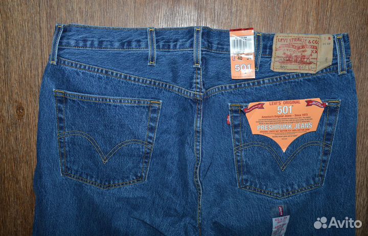 Джинсы Levis 501 W40 L34, модель 2002г, Old school