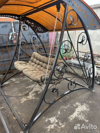 Качеля садовая с мягким сидением