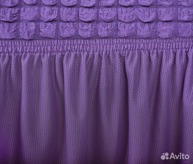 Набор чехлов на стулья со спинкой 6 шт, Лиловый