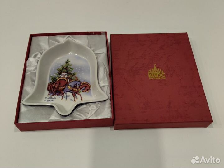 Тарелка Блюдо Сувенир новогодний Новая