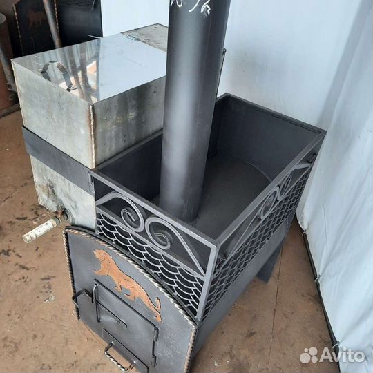 Печь банная с боковым баком