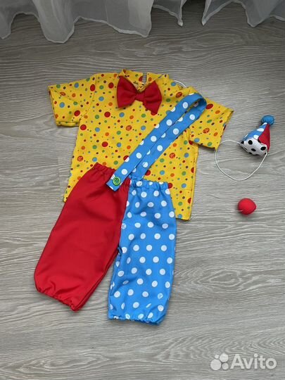 Костюм клоуна, 128-134 (32-34), 8-9 лет