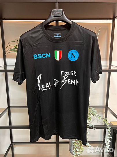 Футболка фк Наполи / Napoli x Geolier 2024 черная