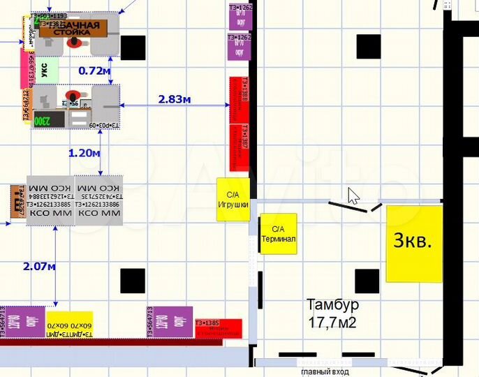 Прикассовая зона 