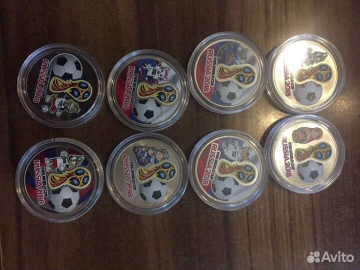 Комплект Монет 25 рублей цветные 33 шт Чемпионат М