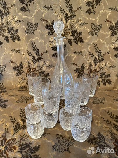 Хрусталь времен СССР стаканы графины стопки