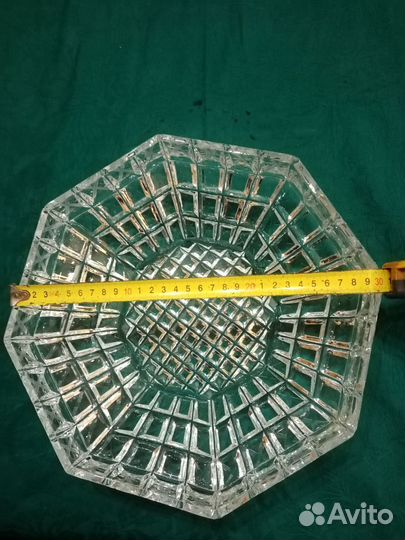 Фруктовница большая хрустальная СССР