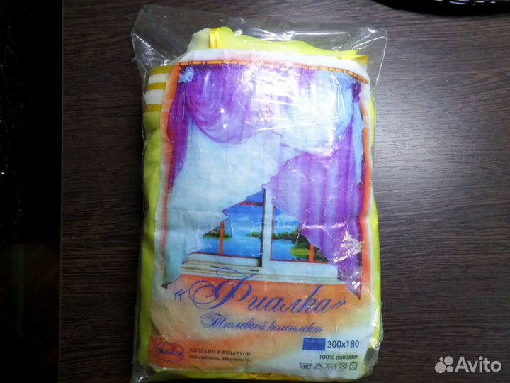 Тюлевый комплект штор для кухни 300х180