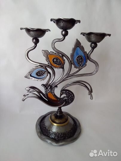 Эксклюзивный кованный канделябр авторской работы