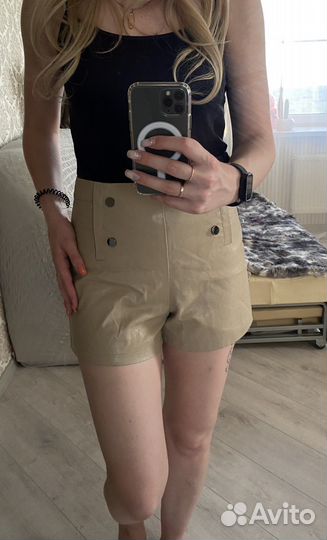 Шорты эко кожа