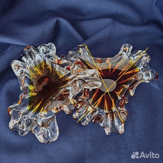 Пепельница Вазочка Чехословакия Богемия Винтаж