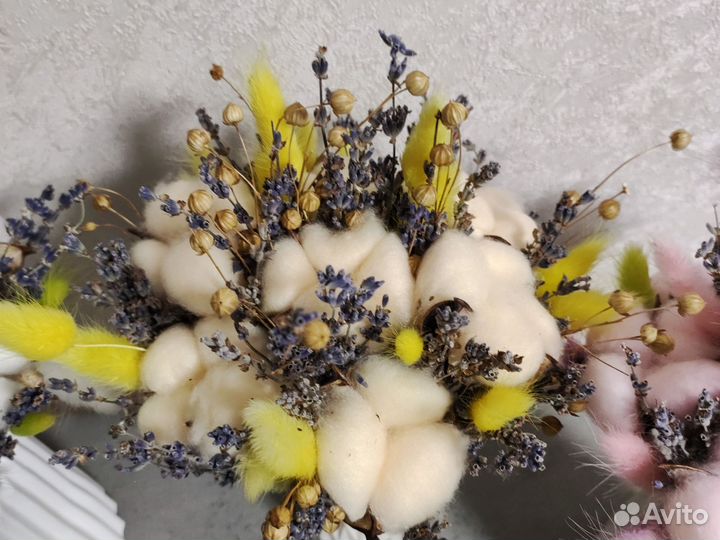 Букетики лаванда, сухоцветов, наборы