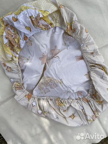 Простынь на резинке в детскую кровать